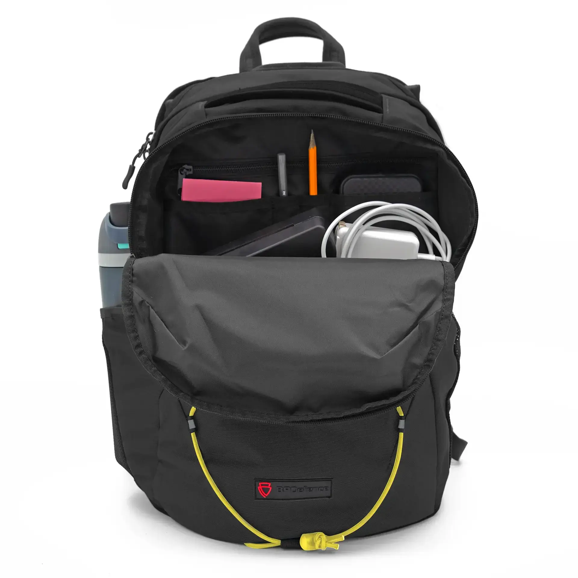 Midnight Cloak Yellow String Front Pocket